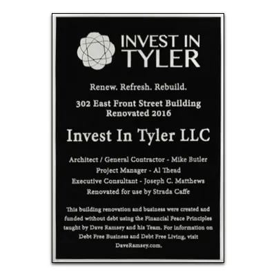 Medium aluminum plaque with custom engraved design