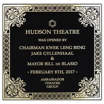 Cast bronze dedication plaque for buildings and events