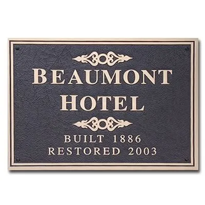 Board of directors plaque with color company logo