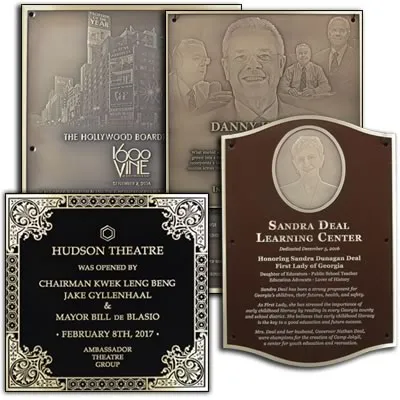 Examples of large cast bronze plaques