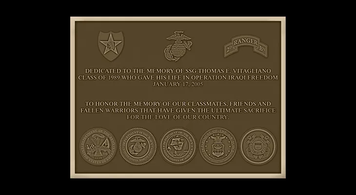 Single plaque combining all military branch medallions