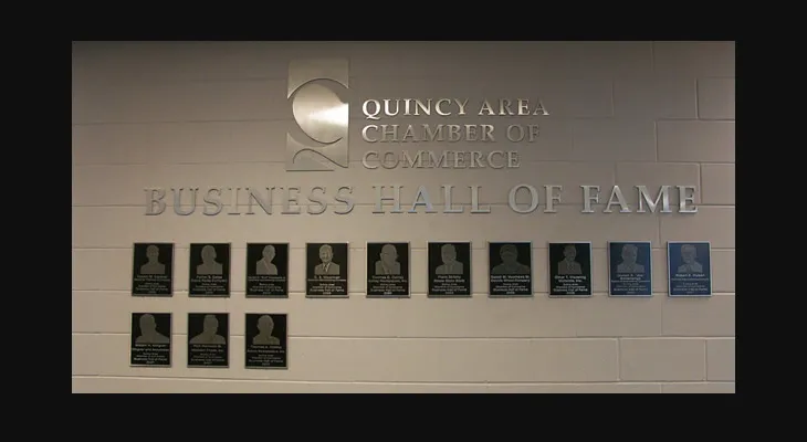 Chamber of commerce hall of fame plaque display