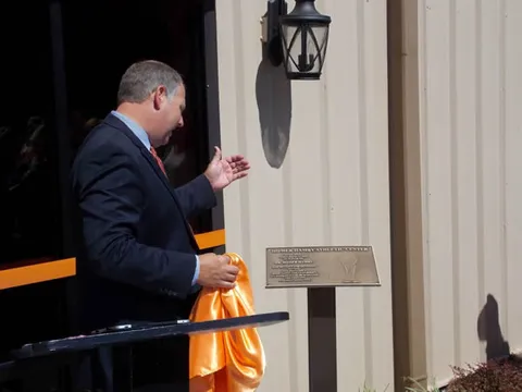 Transit center dedication plaques